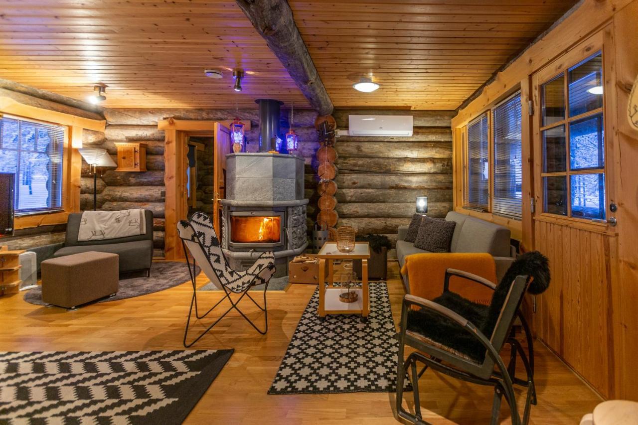 Kuukkeli Log Houses Villa Aurora "Pupula" Сааріселькя Екстер'єр фото