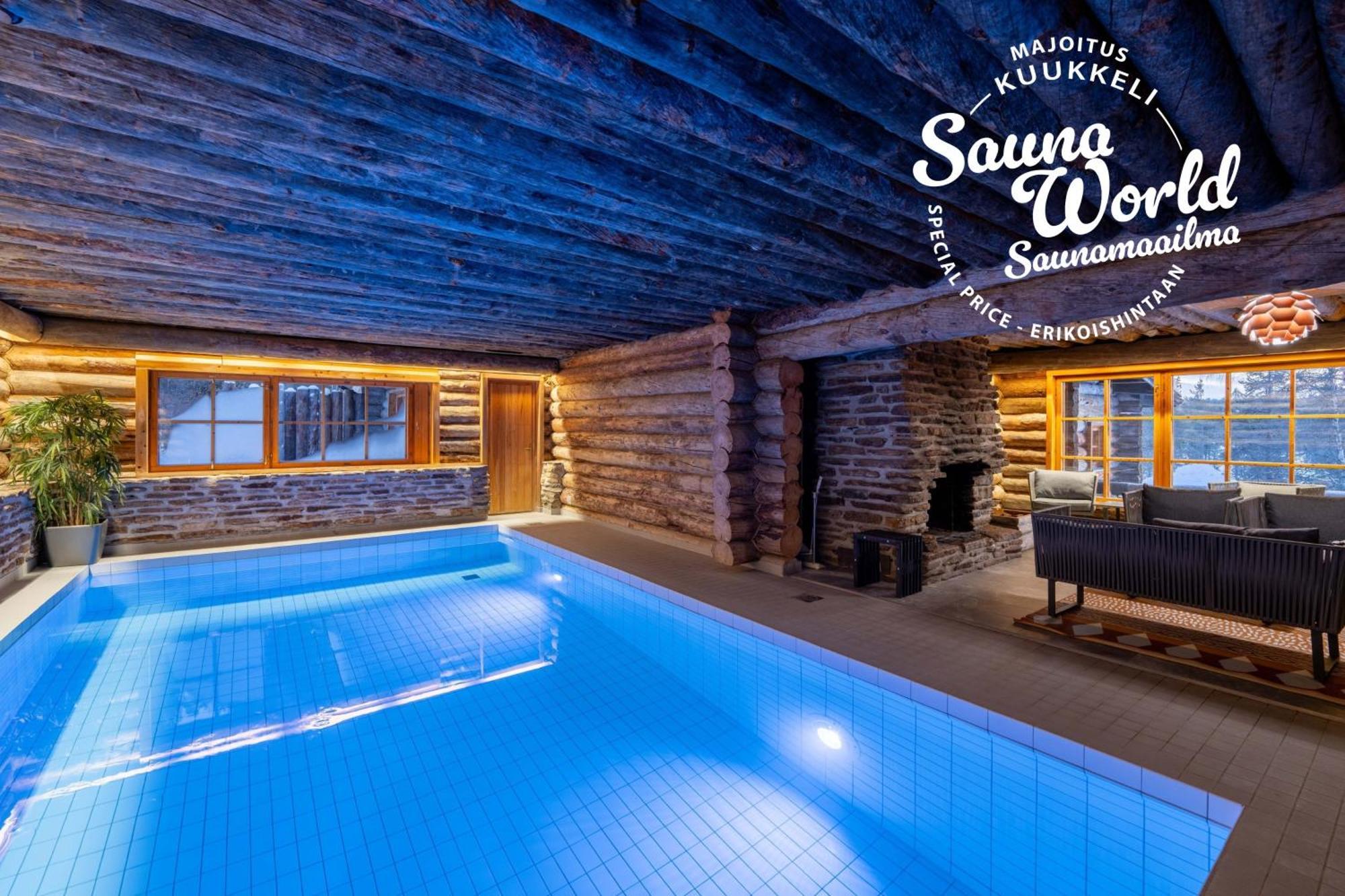 Kuukkeli Log Houses Villa Aurora "Pupula" Сааріселькя Екстер'єр фото