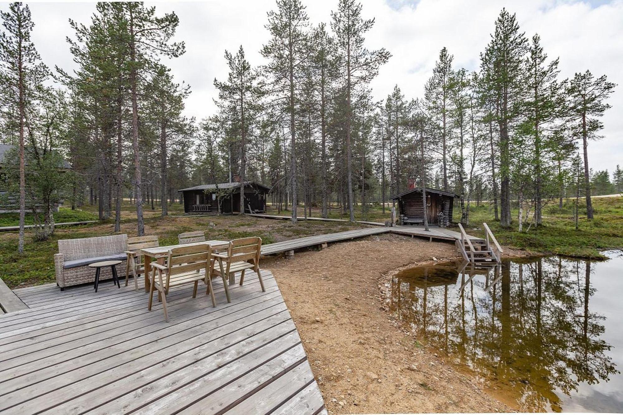 Kuukkeli Log Houses Villa Aurora "Pupula" Сааріселькя Екстер'єр фото